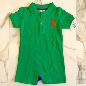 Ralph Lauren Boys Big Pony Cotton Mesh Shortall